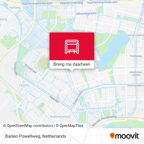 Baden Powellweg kaart