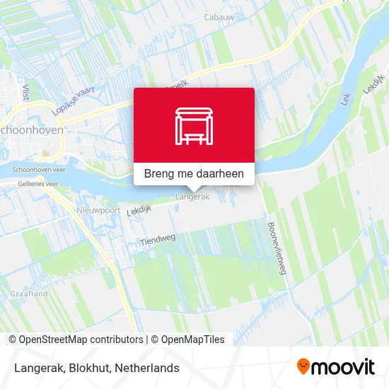 Langerak, Blokhut kaart