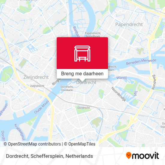 Dordrecht, Scheffersplein kaart