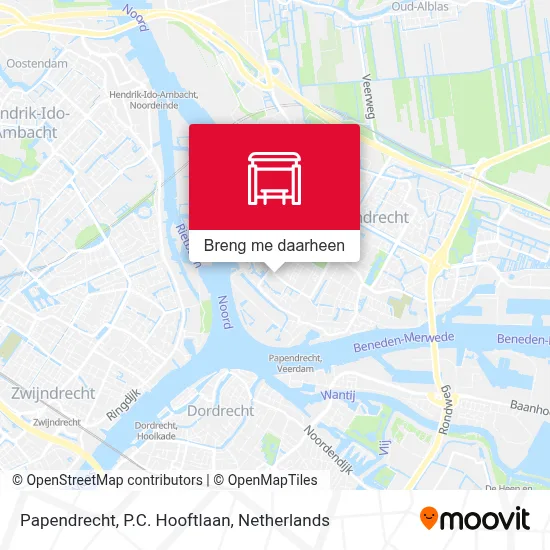 Papendrecht, P.C. Hooftlaan kaart
