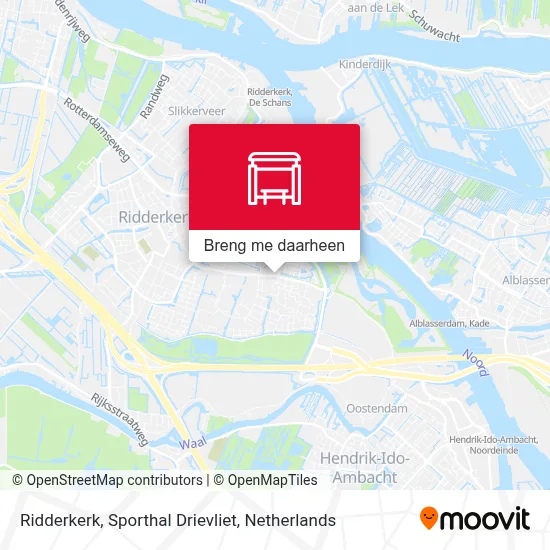 Ridderkerk, Sporthal Drievliet kaart