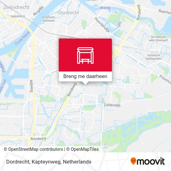 Dordrecht, Kapteynweg kaart