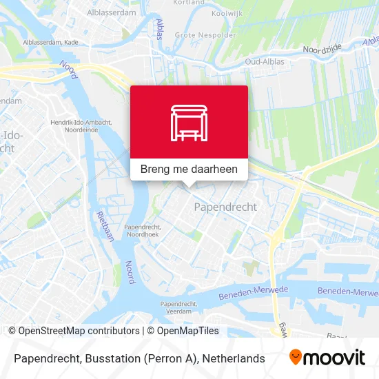 Papendrecht, Busstation (Perron A) kaart
