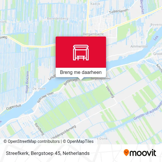 Streefkerk, Bergstoep 45 kaart