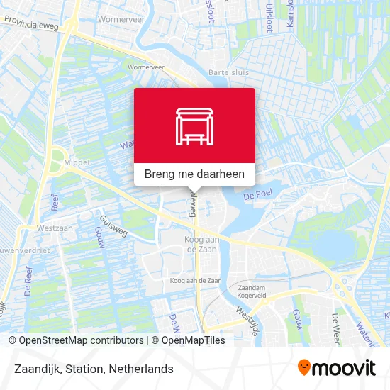 Zaandijk, Station kaart