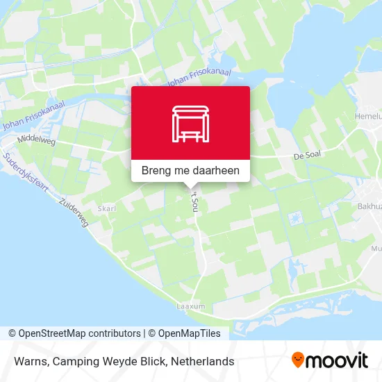 Warns, Camping Weyde Blick kaart