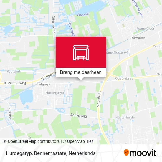Hurdegaryp, Bennemastate kaart