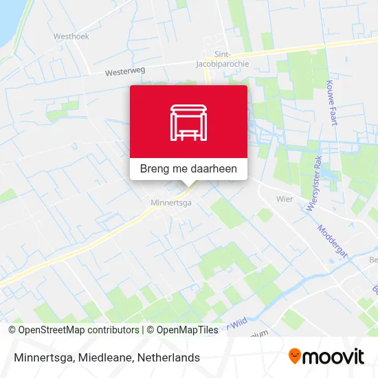 Minnertsga, Miedleane kaart