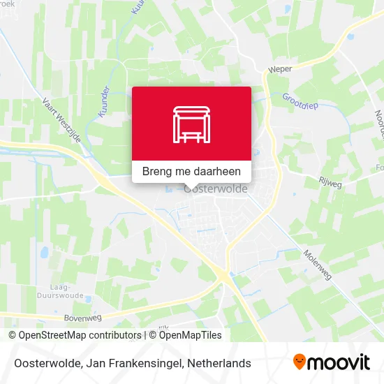 Oosterwolde, Jan Frankensingel kaart