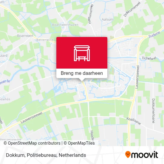 Dokkum, Politiebureau kaart