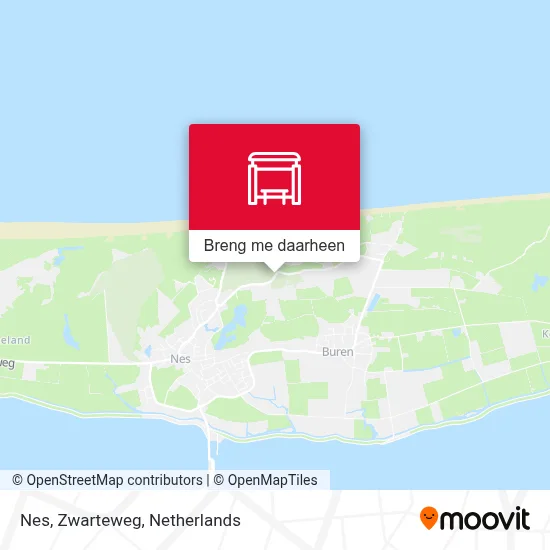 Nes, Zwarteweg kaart