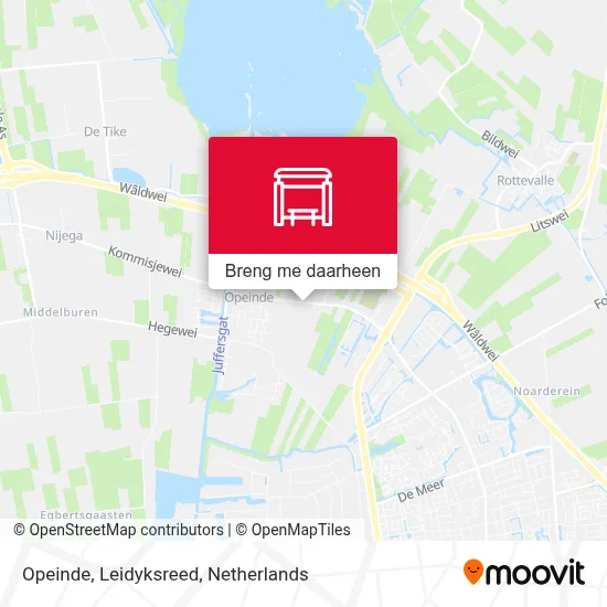 Opeinde, Leidyksreed kaart