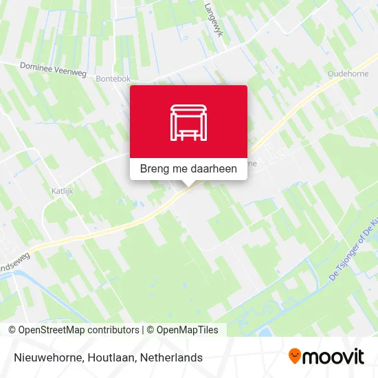 Nieuwehorne, Houtlaan kaart