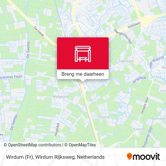 Wirdum (Fr), Wirdum Rijksweg kaart