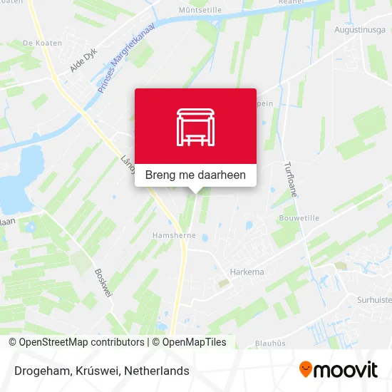 Drogeham, Krúswei kaart