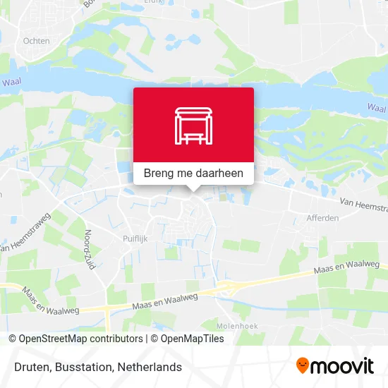 Druten, Busstation kaart
