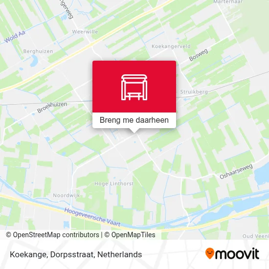 Koekange, Dorpsstraat kaart