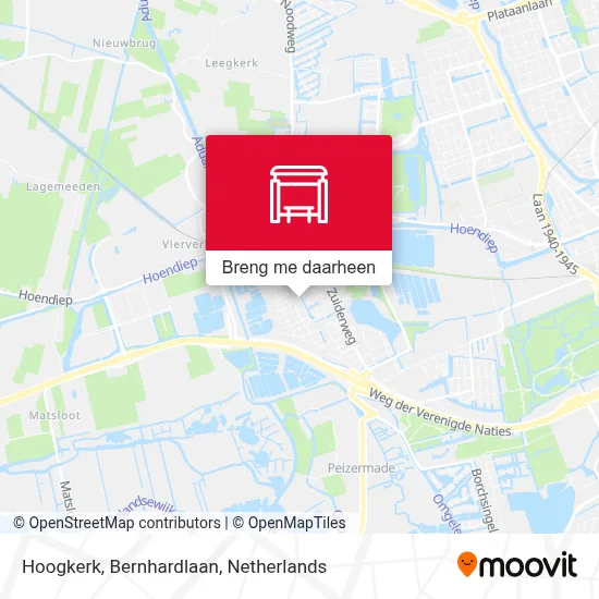 Hoogkerk, Bernhardlaan kaart
