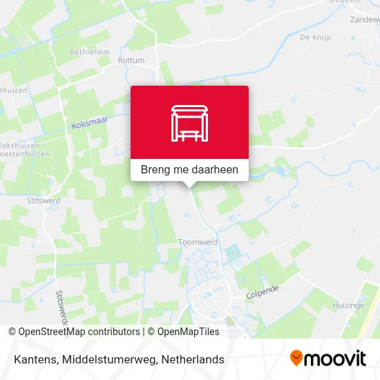 Kantens, Middelstumerweg kaart