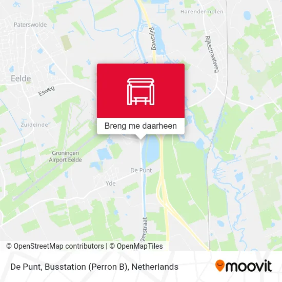 De Punt, Busstation (Perron B) kaart