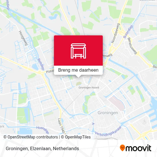 Groningen, Elzenlaan kaart