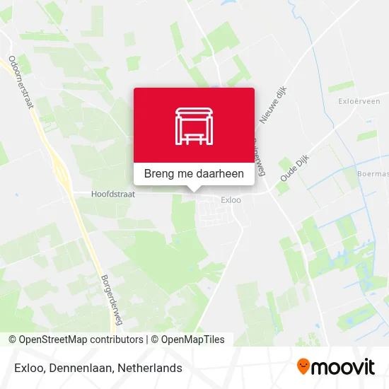 Exloo, Dennenlaan kaart