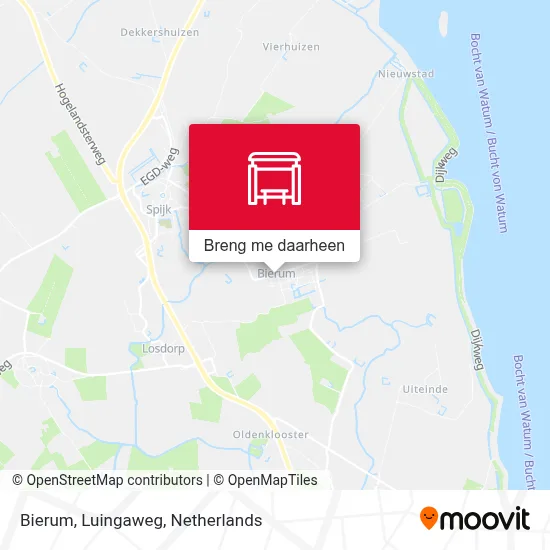 Bierum, Luingaweg kaart