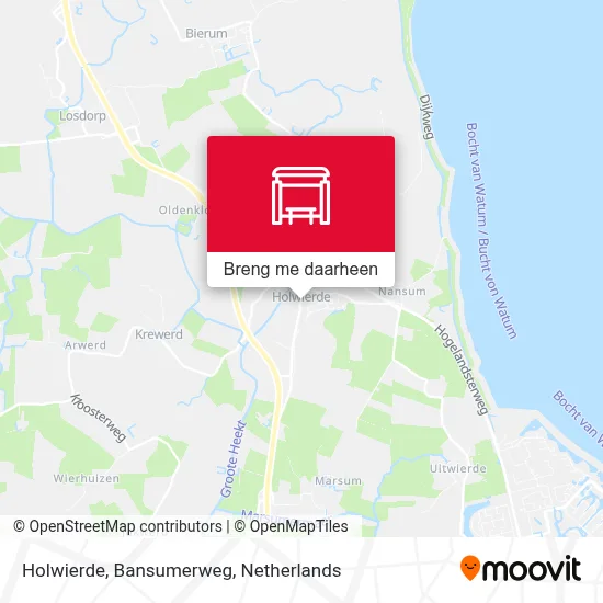 Holwierde, Bansumerweg kaart