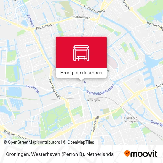 Groningen, Westerhaven (Perron B) kaart