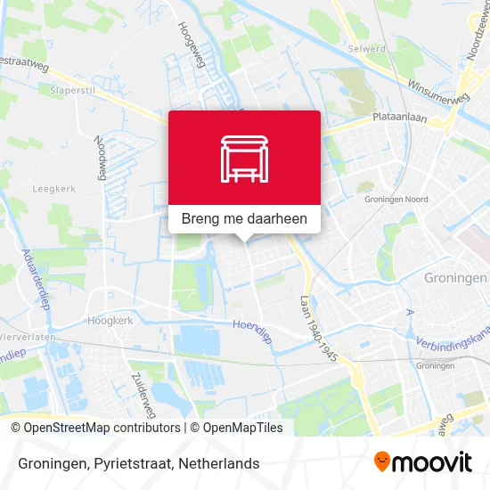 Groningen, Pyrietstraat kaart