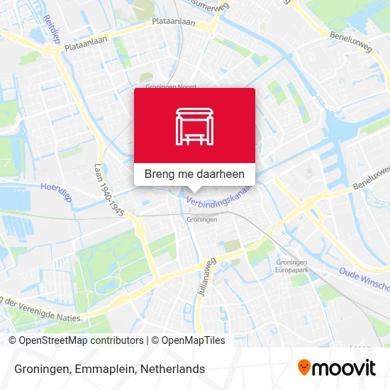 Groningen, Emmaplein kaart