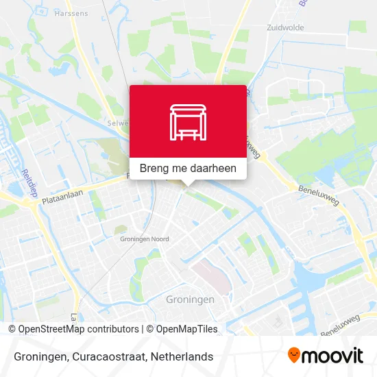 Groningen, Curacaostraat kaart