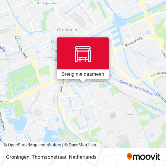 Groningen, Thomsonstraat kaart