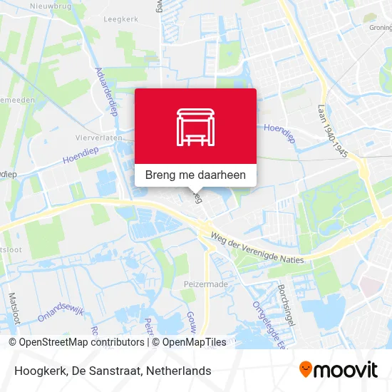 Hoogkerk, De Sanstraat kaart