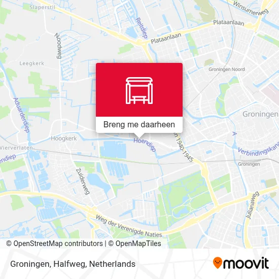 Groningen, Halfweg kaart