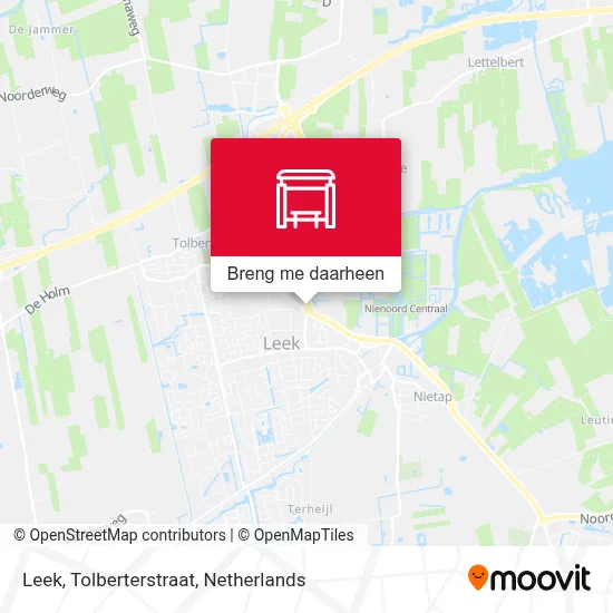 Leek, Tolberterstraat kaart