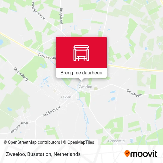 Zweeloo, Busstation kaart