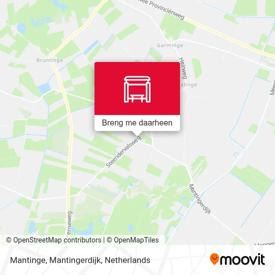 Mantinge, Mantingerdijk kaart