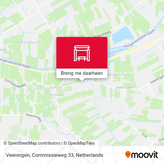 Veeningen, Commissieweg 33 kaart