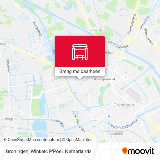 Groningen, Winkelc P'Poel kaart