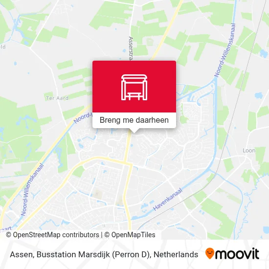 Assen, Busstation Marsdijk (Perron D) kaart