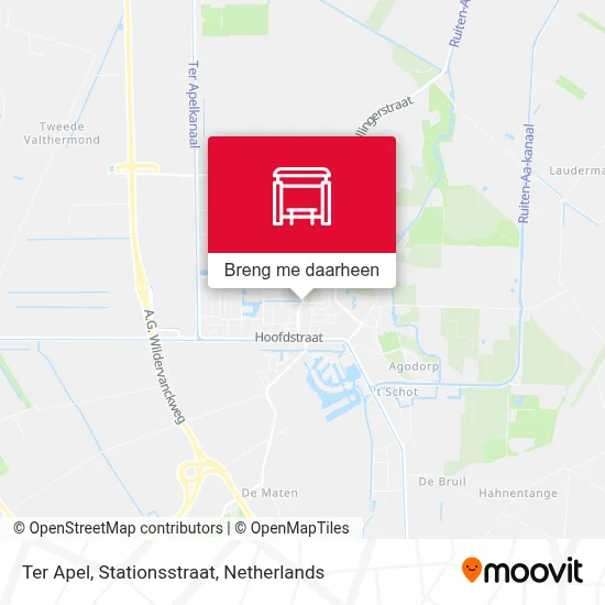Ter Apel, Stationsstraat kaart