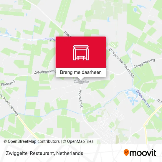 Zwiggelte, Restaurant kaart