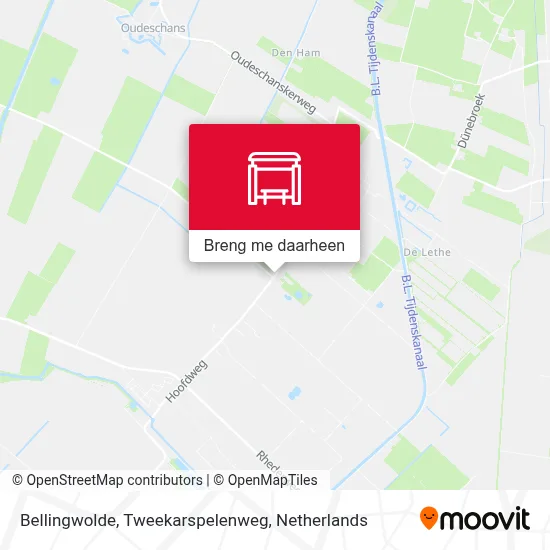 Bellingwolde, Tweekarspelenweg kaart