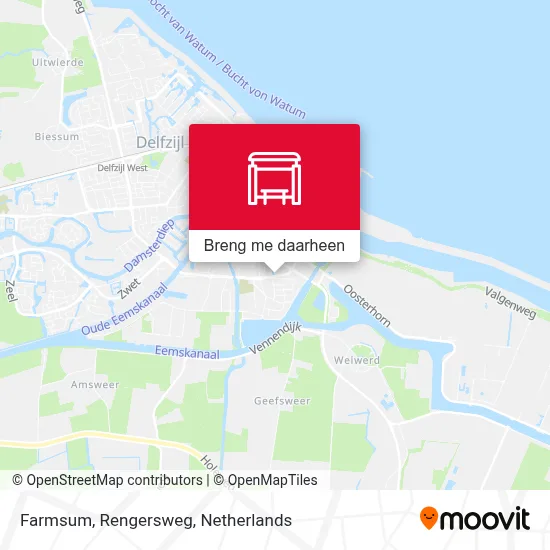 Farmsum, Rengersweg kaart