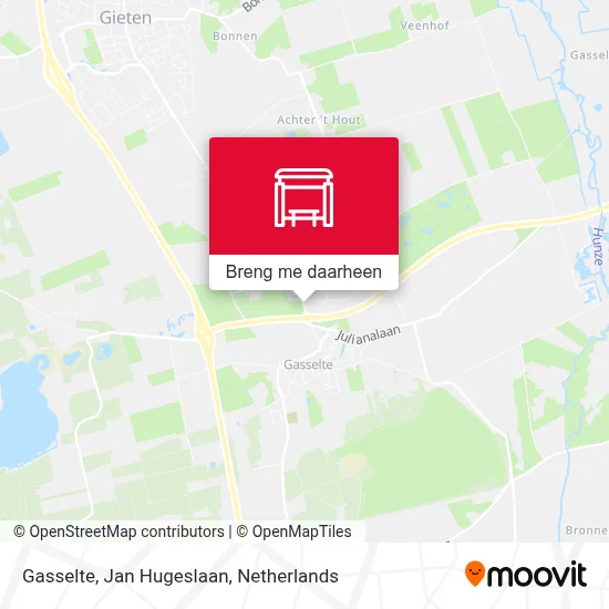 Gasselte, Jan Hugeslaan kaart