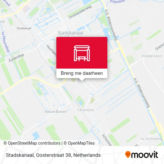 Stadskanaal, Oosterstraat 38 kaart