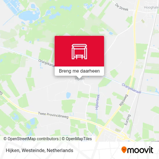 Hijken, Westeinde kaart