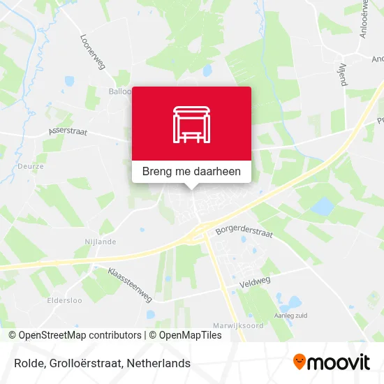 Rolde, Grolloërstraat kaart
