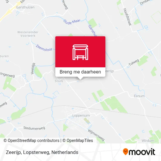 Zeerijp, Lopsterweg kaart